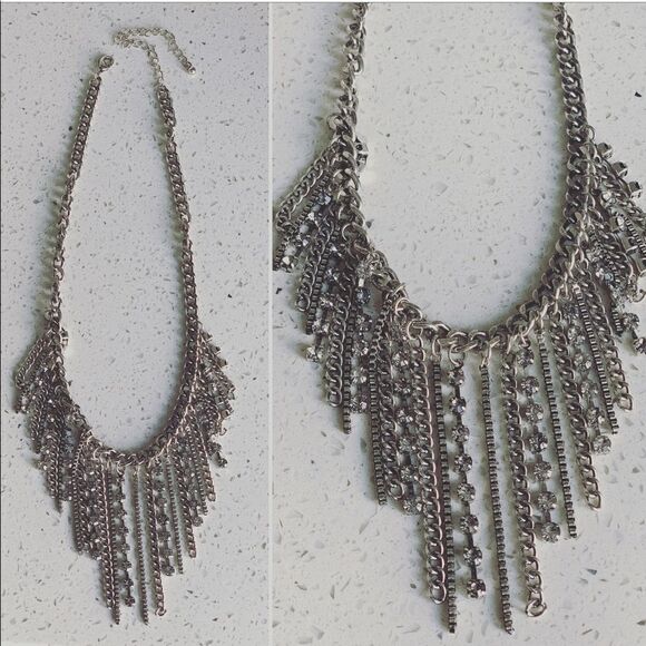 Silver statement necklace - Picture 2 of 2